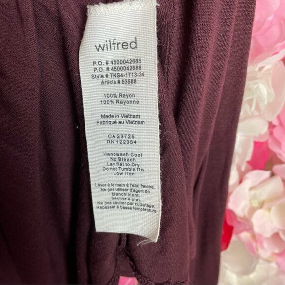 Wilfred Ruffle Bottom Long Sleeve Shirt Sz S - Picture 2 of 5